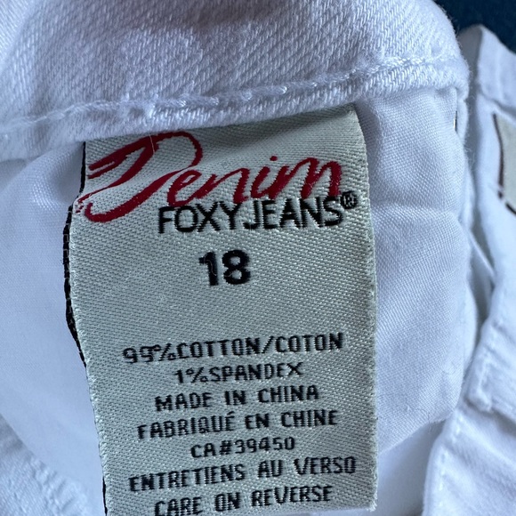 Foxy Jeans White Joy Skinny Jeans Sz 18 - Picture 10 of 12